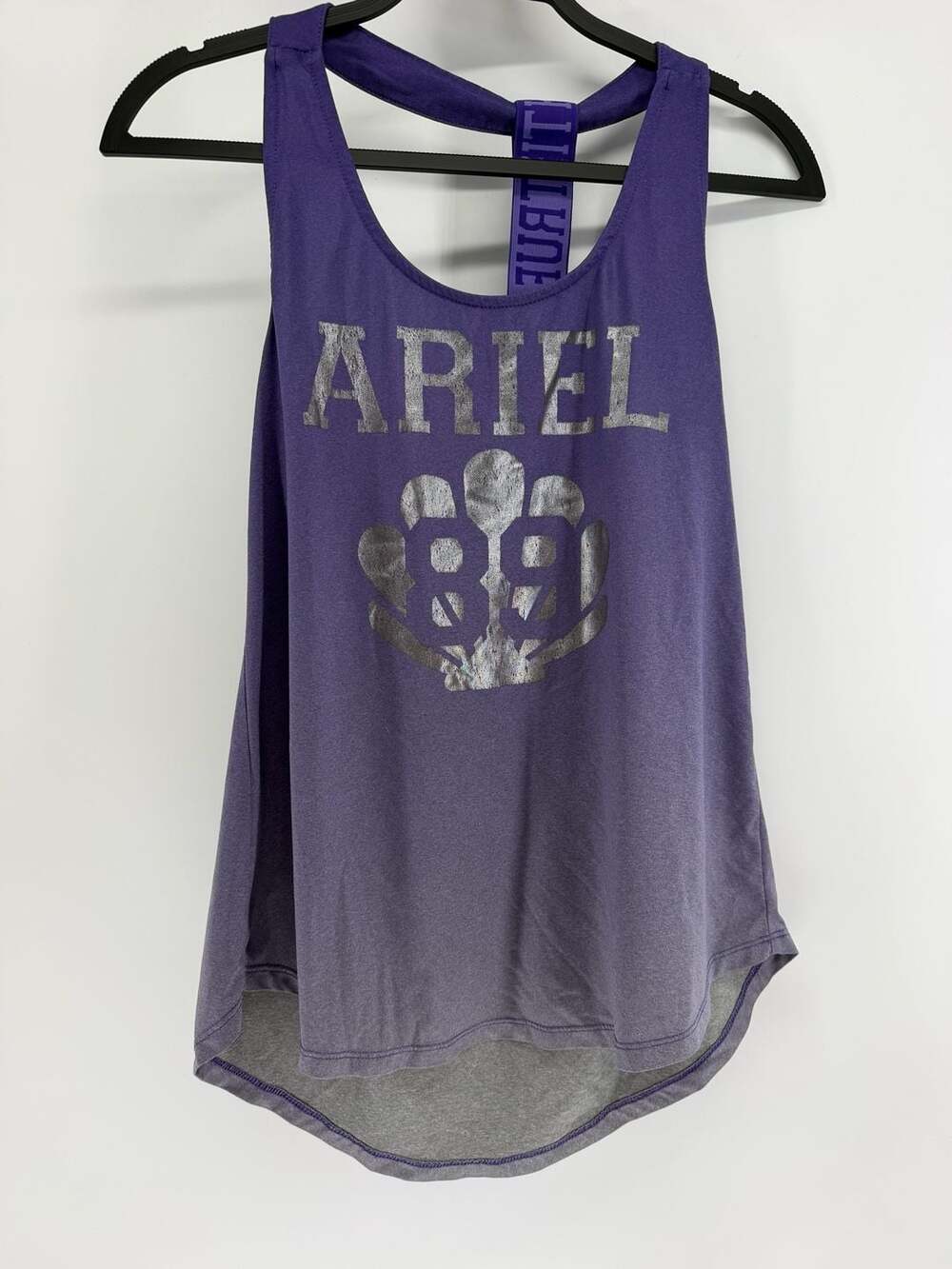 Disney Ariel 89 Purple Racerback Tank Top Women’s Small Mermaid Graphic Activewe